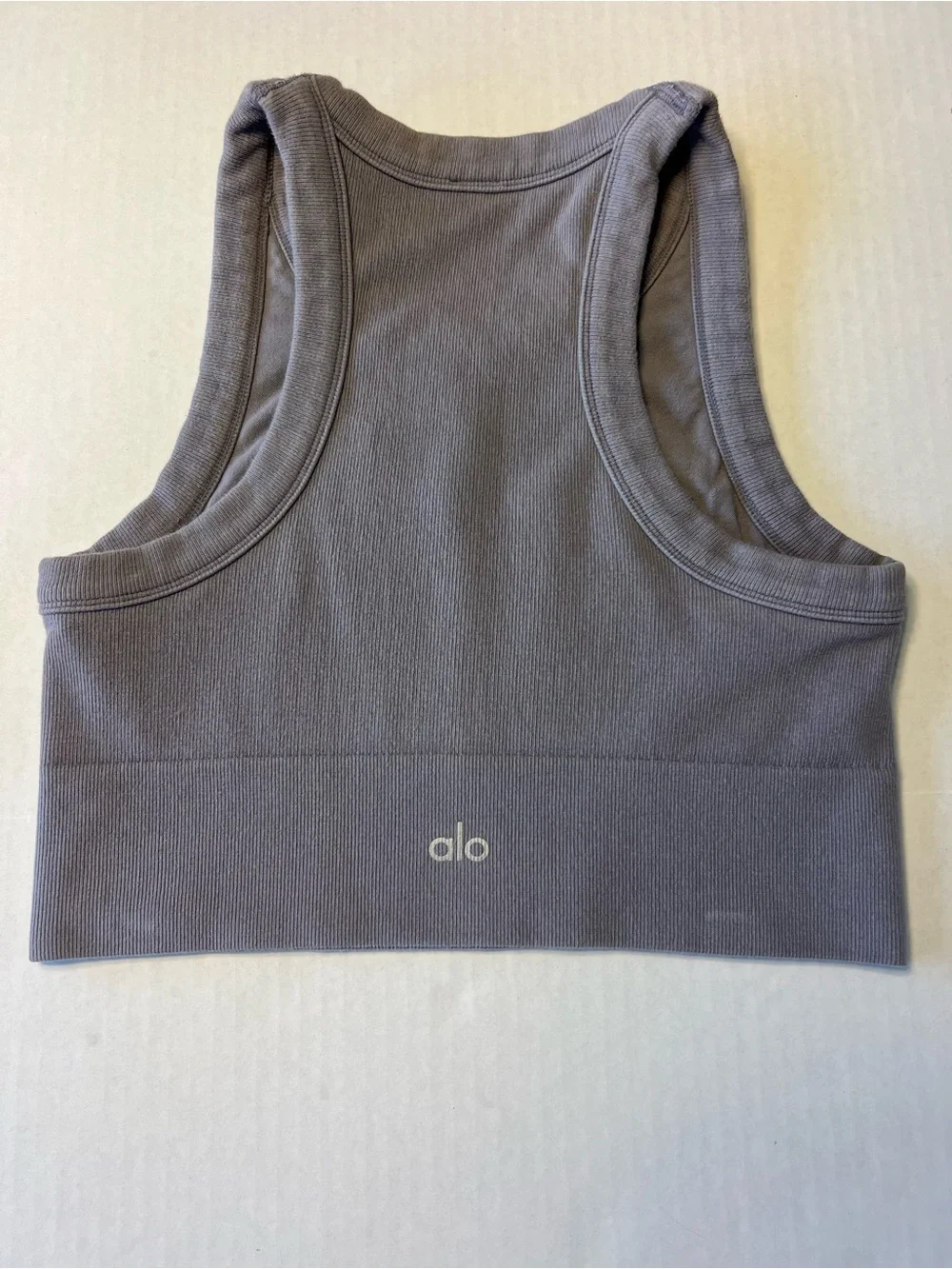Alo Yoga Seamless Delight High Neck Workout Top Gray Size M